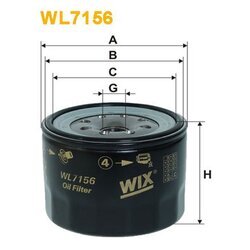 Olejový filter WIX FILTERS WL7156