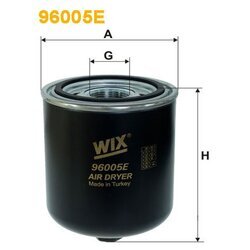 Vysúšacie púzdro vzduchu pre pneumatický systém WIX FILTERS 96005E