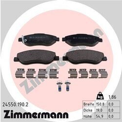 Sada brzdových platničiek kotúčovej brzdy ZIMMERMANN 24550.190.2