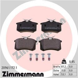 Sada brzdových platničiek kotúčovej brzdy ZIMMERMANN 20961.172.1