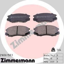Sada brzdových platničiek kotúčovej brzdy ZIMMERMANN 21650.150.1