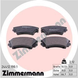Sada brzdových platničiek kotúčovej brzdy ZIMMERMANN 24412.190.1