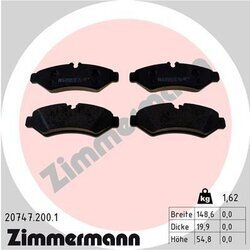 Sada brzdových platničiek kotúčovej brzdy ZIMMERMANN 20747.200.1