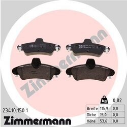 Sada brzdových platničiek kotúčovej brzdy ZIMMERMANN 23410.150.1