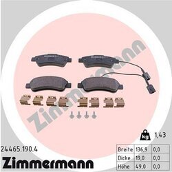 Sada brzdových platničiek kotúčovej brzdy ZIMMERMANN 24465.190.4