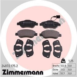 Sada brzdových platničiek kotúčovej brzdy ZIMMERMANN 24072.175.2