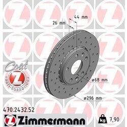 Brzdový kotúč ZIMMERMANN 470.2432.52