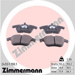 Sada brzdových platničiek kotúčovej brzdy ZIMMERMANN 24557.190.1