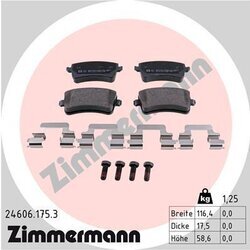Sada brzdových platničiek kotúčovej brzdy ZIMMERMANN 24606.175.3