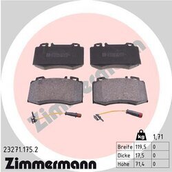 Sada brzdových platničiek kotúčovej brzdy ZIMMERMANN 23271.175.2