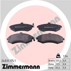 Sada brzdových platničiek kotúčovej brzdy ZIMMERMANN 24031.175.1