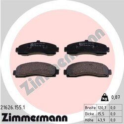 Sada brzdových platničiek kotúčovej brzdy ZIMMERMANN 21626.155.1