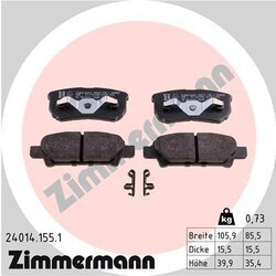 Sada brzdových platničiek kotúčovej brzdy ZIMMERMANN 24014.155.1