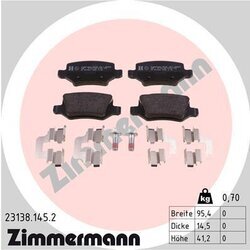 Sada brzdových platničiek kotúčovej brzdy ZIMMERMANN 23138.145.2
