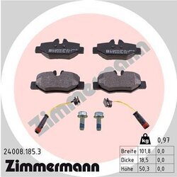 Sada brzdových platničiek kotúčovej brzdy ZIMMERMANN 24008.185.3