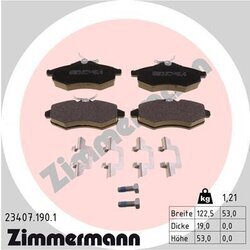 Sada brzdových platničiek kotúčovej brzdy ZIMMERMANN 23407.190.1