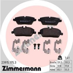 Sada brzdových platničiek kotúčovej brzdy ZIMMERMANN 23915.175.3