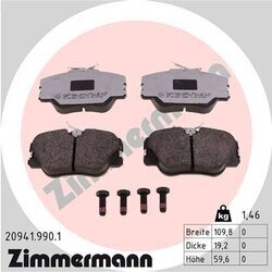 Sada brzdových platničiek kotúčovej brzdy ZIMMERMANN 20941.990.1