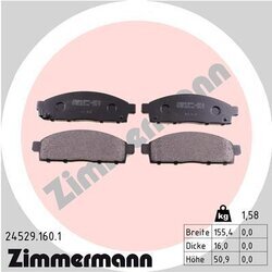 Sada brzdových platničiek kotúčovej brzdy ZIMMERMANN 24529.160.1