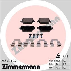 Sada brzdových platničiek kotúčovej brzdy ZIMMERMANN 24537.160.2