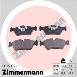 Sada brzdových platničiek kotúčovej brzdy ZIMMERMANN 23935.175.1