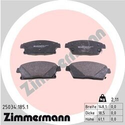 Sada brzdových platničiek kotúčovej brzdy ZIMMERMANN 25034.185.1