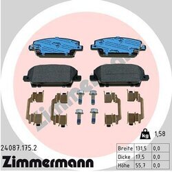 Sada brzdových platničiek kotúčovej brzdy ZIMMERMANN 24087.175.2