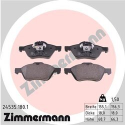 Sada brzdových platničiek kotúčovej brzdy ZIMMERMANN 24535.180.1