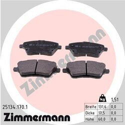 Sada brzdových platničiek kotúčovej brzdy ZIMMERMANN 25134.170.1