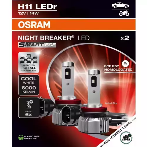 LED Autožiarovka H11 OSRAM Night Breaker Smart 6000K 12V sada 2ks