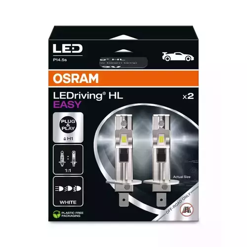 LED Autožiarovka H1 OSRAM LEDriving HL Easy 6500K 12V sada 2ks