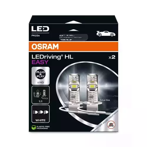 LED Autožiarovka H3 OSRAM LEDriving HL Easy 6500K 12V sada 2ks