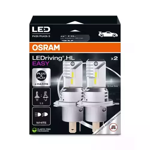 LED Autožiarovka H4/H19 OSRAM LEDriving HL Easy 6500K 12V sada 2ks