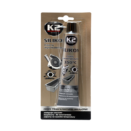 K2 SILICONE BLACK 85 g - silikón pre utesnenie časti motora pri montáži