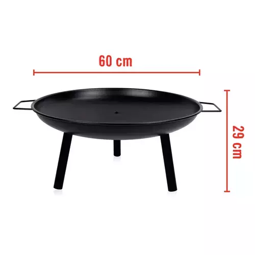 BBQ Prenosné ohnisko 60x60x29 cm /ALLRIDE/ - obr. 1