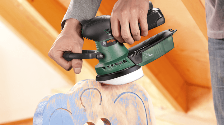 Bosch hobby excentrická brúska na drevo a leštenie
