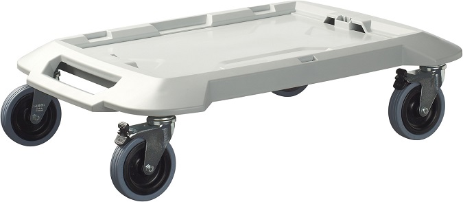 Podvozok pre profesionálny systém mobility Bosch ľahko odvezie viacero kufrov a regálov BOXX