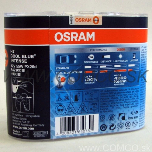 H7 Cool Blue Intense XENON Look +20% 55W Set 2ks /OSRAM/ - obr. 1