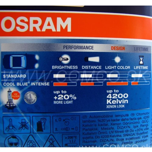 H7 Cool Blue Intense XENON Look +20% 55W Set 2ks /OSRAM/ - obr. 2