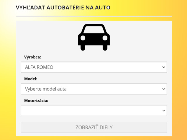 Vyhľadávač autobatérií