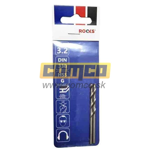 Sada vrtákov na kov PRO 2mm HSS-G 900N/mm2 DIN 338 2ks /Rooks/ - obr. 1