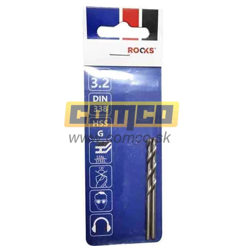 Sada vrtákov na kov PRO 3,6mm HSS-G 900N/mm2 DIN 338 2ks /Rooks/ - obr. 1