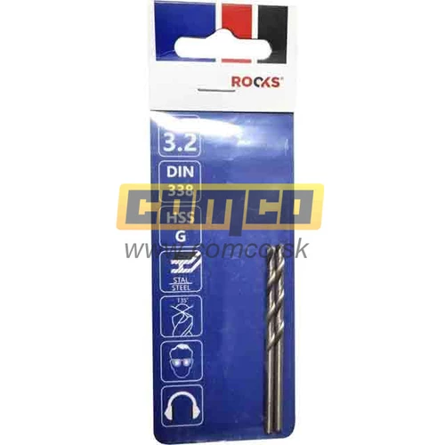 Sada vrtákov na kov PRO 4mm HSS-G 900N/mm2 DIN 338 2ks /Rooks/ - obr. 1