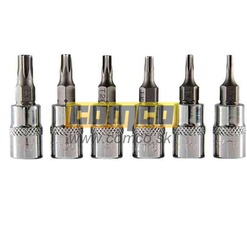 Sada zástrčných hlavíc Torx 1/4