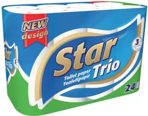Toaletný papier STAR TRIO 3-vrstvoý 24ks