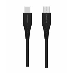 Kábel dátový SWISSTEN USB-C / MICRO USB 1,0 M čierny