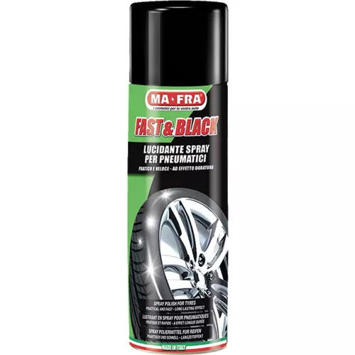 MA-FRA FAST & BLACK Sprej pre lesk a ochanu pneumatík 500 ml