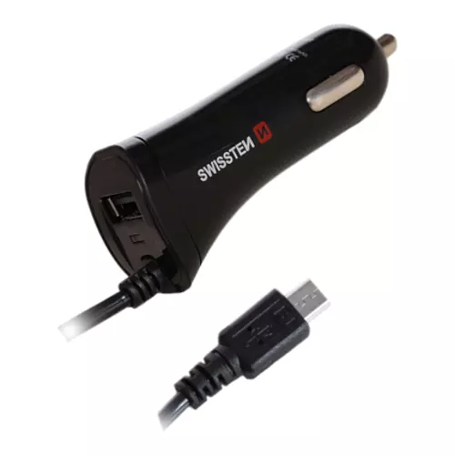 Nabíjačka CL SWISSTEN Micro USB a USB 2,4AMP