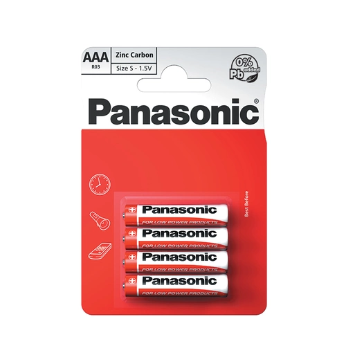 Panasonic Red Zinc LR03 AAA /4ks