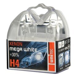 UNITEC Žiarovky 12V H4 60/55W Xenon Mega White 2ks